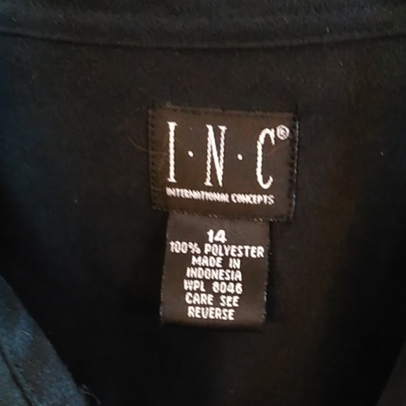 INC black faux suede size 14 - Picture 3 of 4